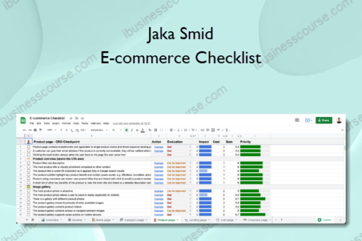 Jaka Smid – E-commerce Checklist
