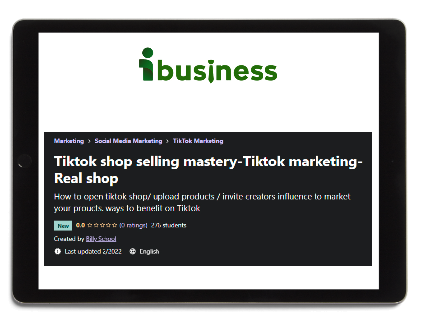 Tiktok Shop Selling Mastery %E2%80%93 Tiktok Marketing %E2%80%93 Billy School