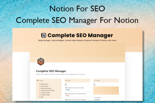 Complete SEO Manager For Notion