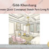 Procreate Quick Conceptual Sketch Paris Living Room