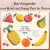 Texture Brush and Stamp Pack for Procreate