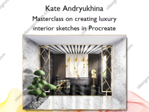 Masterclass on creating luxury interior sketches in Procreate